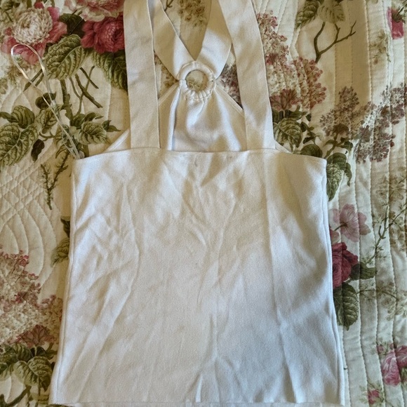 LOFT White Ribbed Tank - Picture 2 of 3